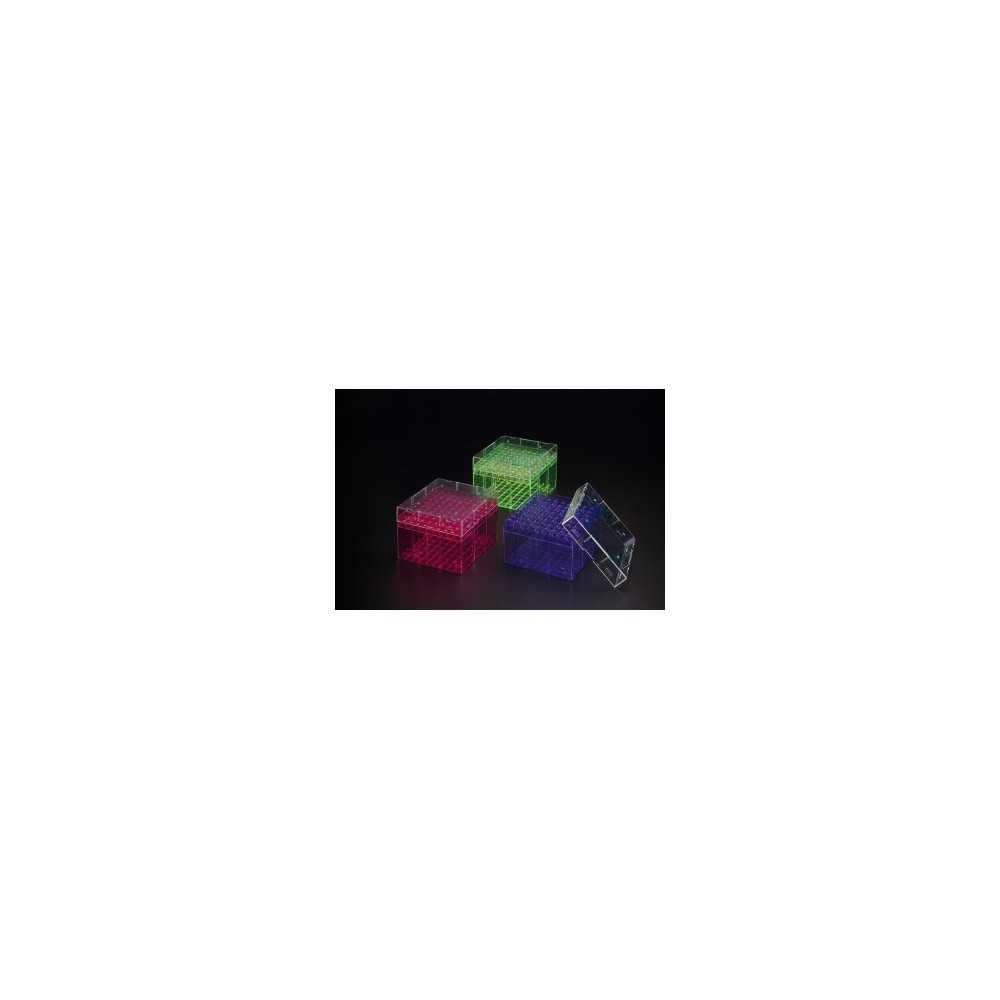 5ml Cryobox, PC, 3 Colors, 9x9 (81Holes) - Pudełko na krioprobówki, 3 kolory, 81 miejsc