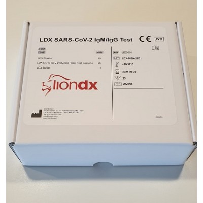 LDX SARS-CoV-2 IgM/IgG Test CE IVD- test kasetkowy przesiewowy do detekcji przeciwciał IGM/IgG przeciwko SARS-CoV-2, 25 testów