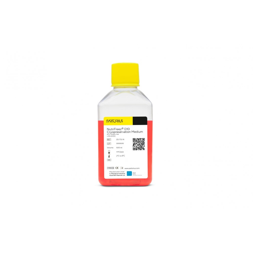 NutriFreez™ D10 Cryopreservation Medium - Roztwór do mrożenia komórek, cGMP, 500 ml