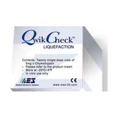 QwikCheck™ Liquefaction kit - Zestaw do upłynniania nasienia (20x5mg chymotrypsyny)